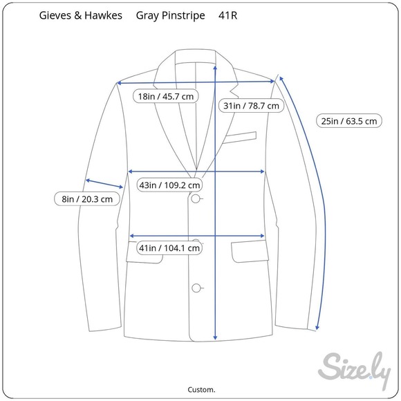 40R Mens Gieves & Hawkes Gray Pinstripe Suit - Pants 36/29 - Picture 15 of 16